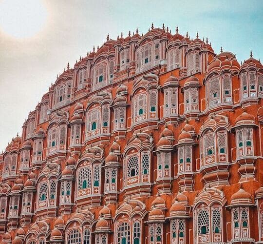 Hawa Mahal’s iconic pink façade, one of the best places to visit in Jaipur India for heritage lovers.
